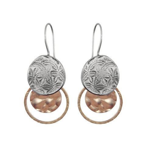 Israeli Dganit Hen Joyful Contrasts Hoop Earrings 