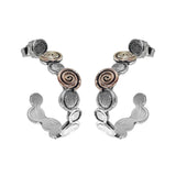 Israeli Dganit Hen Playful Path Hoop Post Earrings Closer View