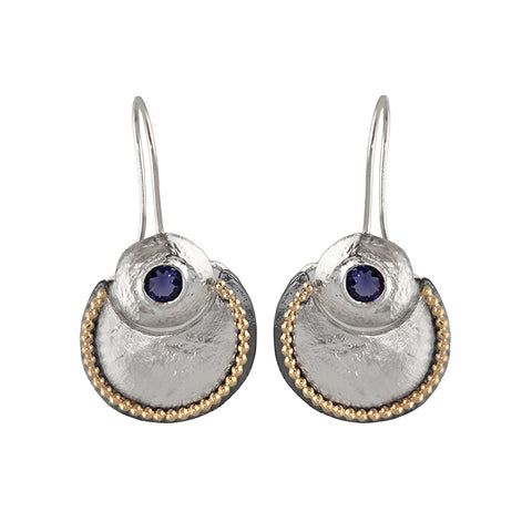 Israeli Dganit Hen Twilight Sky Tanzanite Earrings