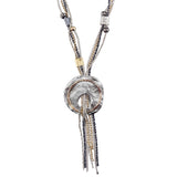 Israeli Dganit Hen Waterfall Tassel Necklace Closer View
