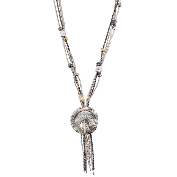 Israeli Dganit Hen Waterfall Tassel Necklace