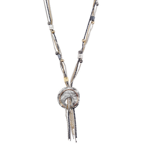 Israeli Dganit Hen Waterfall Tassel Necklace