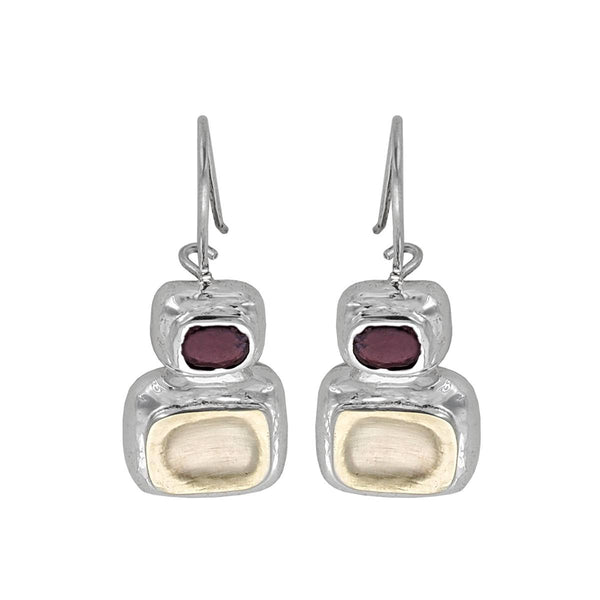 Israeli Garnet Reflection Earrings