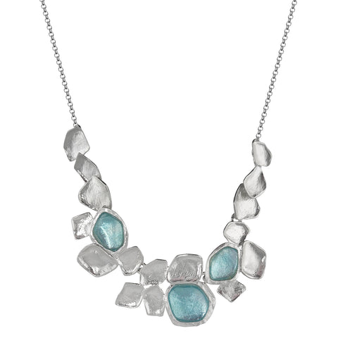 Israeli Roman Glass Meandering Path Necklace