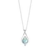 Israeli Roman Glass Open Dewdrop Pendant Necklace Another View