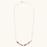 J & I Ruby Radiance Gemstone Necklace Full View