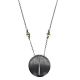J & I Silver Gold Urban Arch Necklace
