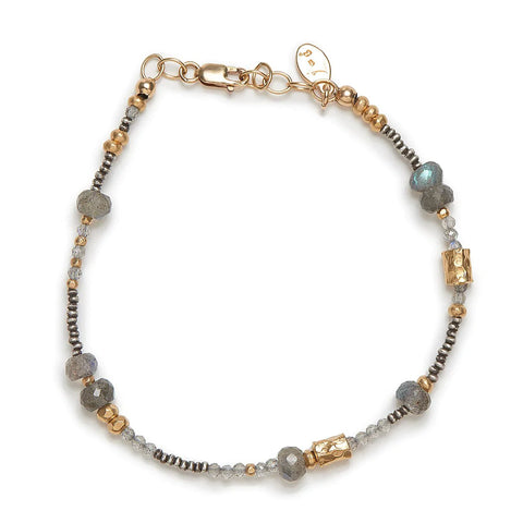  J & I  Simple Elegance Labradorite Bead Bracelet Another View