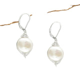 J & I Full Moon Pearl Earrings