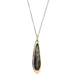 J & I Layered Teardrop Ancient Bronze Pendant Necklace