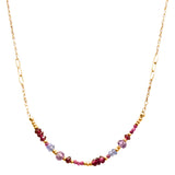 J & I Ruby Radiance Gemstone Necklace
