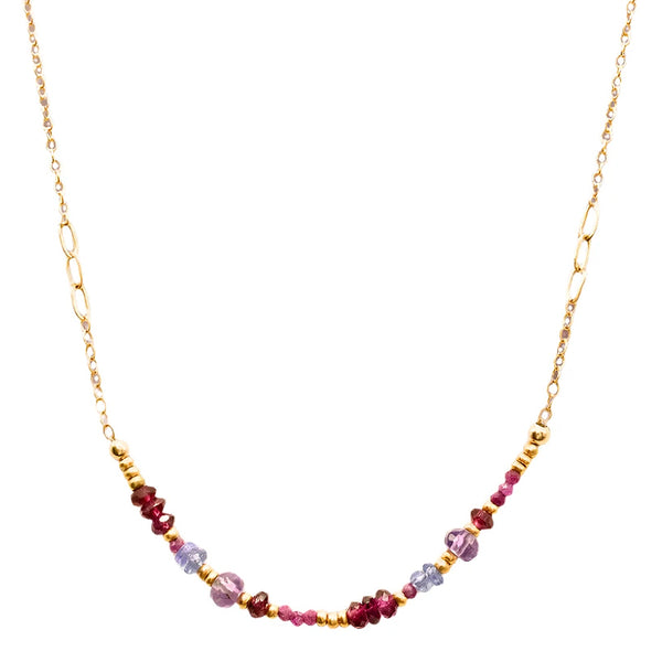 J & I Ruby Radiance Gemstone Necklace