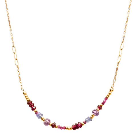 J & I Ruby Radiance Gemstone Necklace