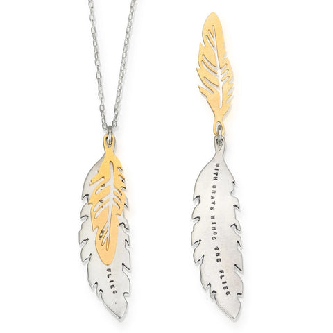 Kathy Bransfield With Brave Wings She Flies Necklace