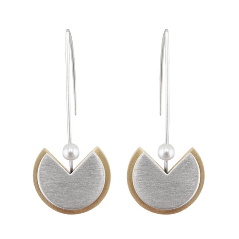 Mar Of Santa Barbara Crescent Moon Pearl Earrings