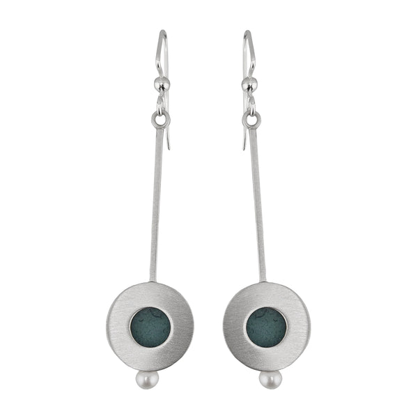 Mar Of Santa Barbara Tidepool Whisper Sea Glass And Pearl Earrings