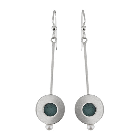 Mar Of Santa Barbara Tidepool Whisper Sea Glass And Pearl Earrings