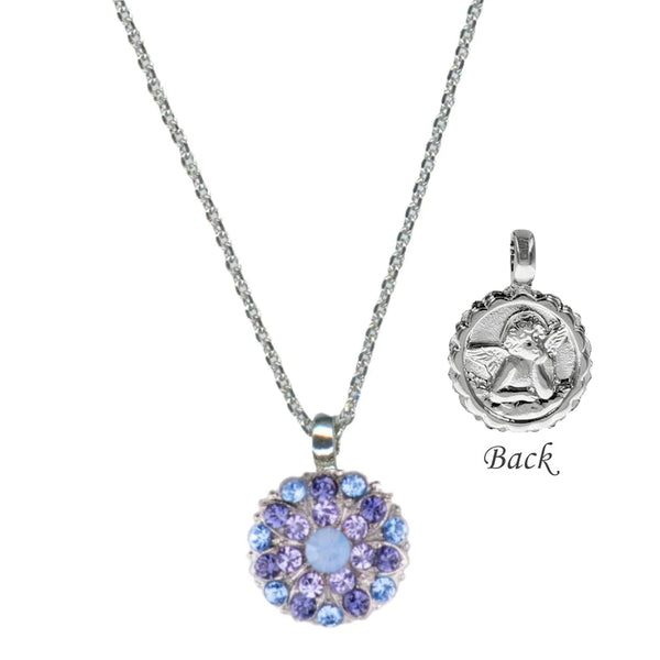 Mariana Guardian Angel Lavender Fields Crystal Necklace 