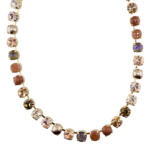 Mariana Golden Amaretto Austrian Crystal Necklace
