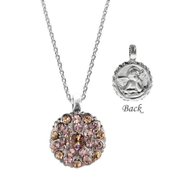 Mariana Guardian Angel Soft Peach Vintage Pink Necklace