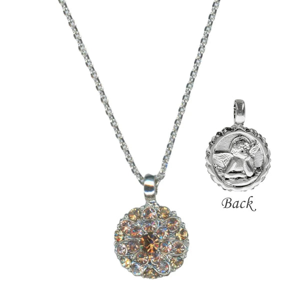 Mariana Guardian Angel Sparkling Topaz Sunburst Necklace