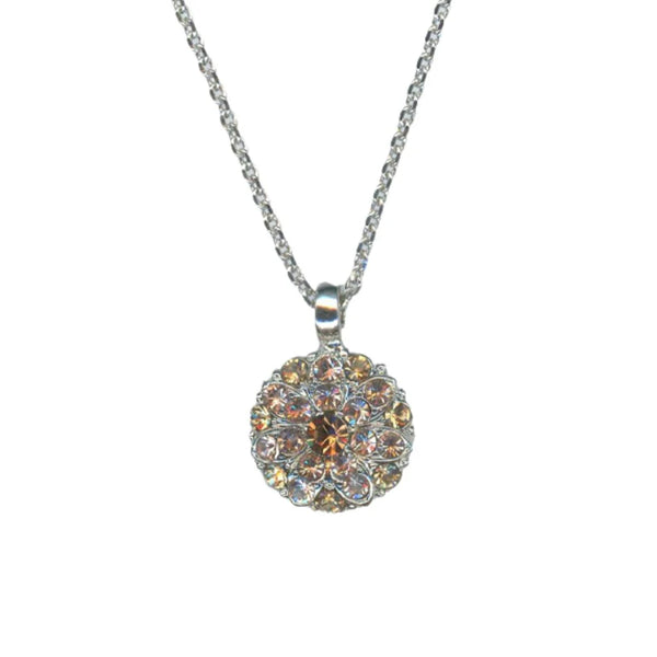 Mariana Guardian Angel Sparkling Peach Sunburst Necklace