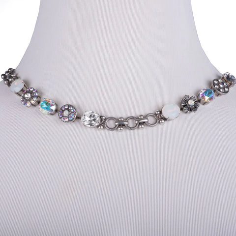 Mariana Silver Elemental Links And Crystals Necklace On