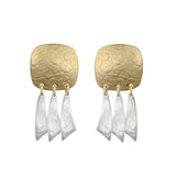 Marjorie Baer Arc Fringe Clip Earrings