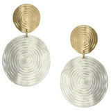 Marjorie Baer Bold Sculptural Two Tier Clip Earrings