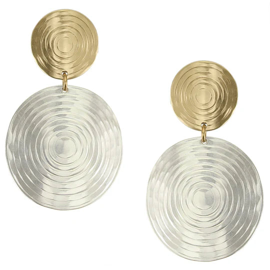 Marjorie Baer Bold Sculptural Two Tier Clip Earrings