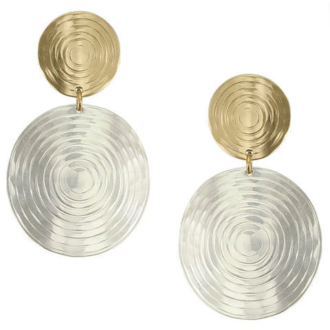 Marjorie Baer Bold Sculptural Two Tier Clip Earrings