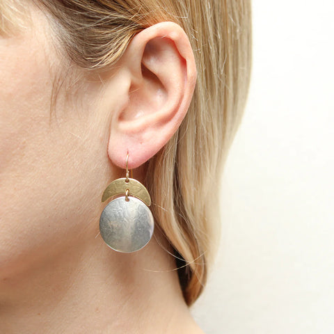Marjorie Baer Crescent Bold Disc Earrings On