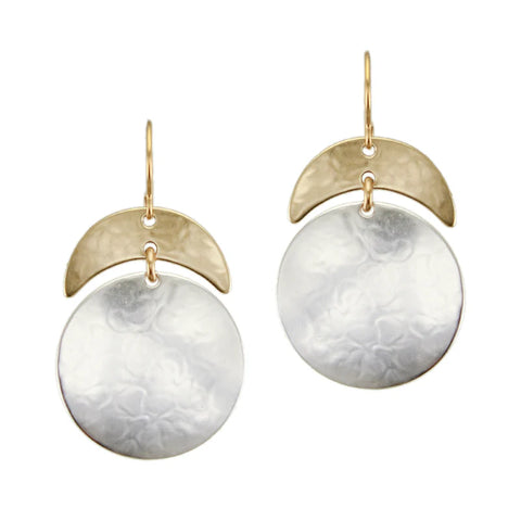 Marjorie Baer Crescent Bold Disc Earrings
