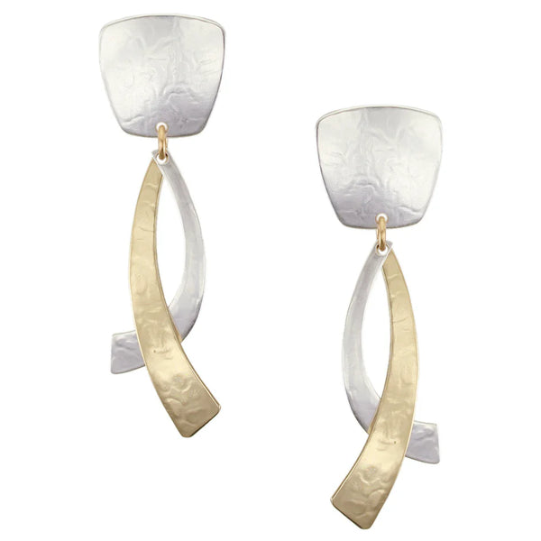 Marjorie Baer Double Swoop Clip Earrings