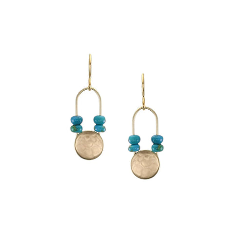 Marjorie Baer Golden Turquoise Tranquility Earrings