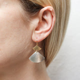 Marjorie Baer Gracefully Linked Tiered Fans Earrings On