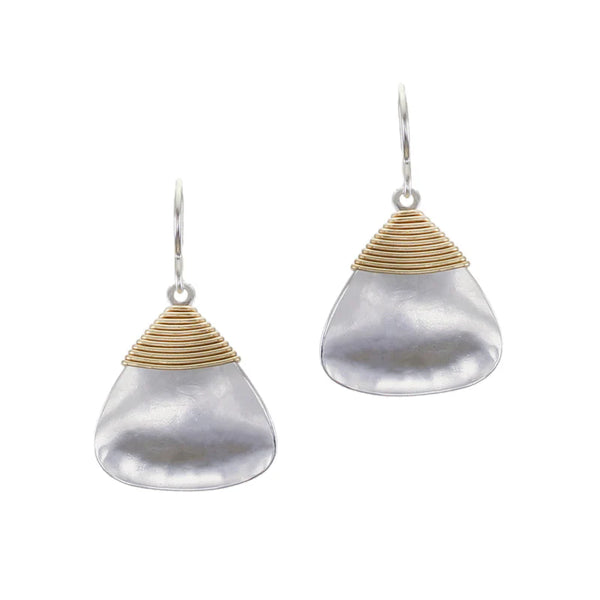 Marjorie Baer Hammered Wrapped Wave Earrings