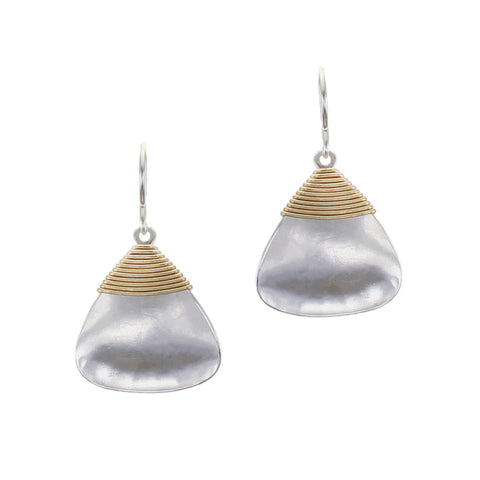 Marjorie Baer Hammered Wrapped Wave Earrings