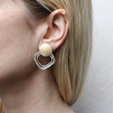 Marjorie Baer Harvest Moonlight On Water Clip Earrings On