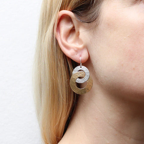 Marjorie Baer Intertwined Double Hoop Earrings On