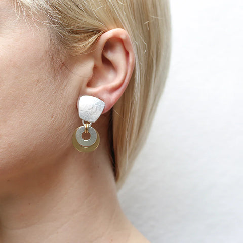 Marjorie Baer Layered Double Hoop Clip Earrings On