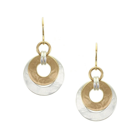 Marjorie Baer Layered Linked Double Hoop Earrings