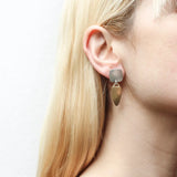Marjorie Baer Leaf Heart Post Earrings On