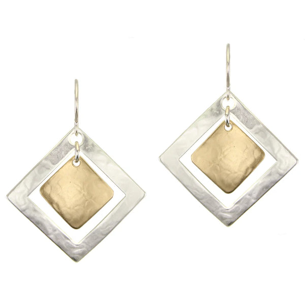 Marjorie Baer Linked Double Diamond Drop Earring