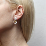 Marjorie Baer Petite Layered Disc Drop Post Earrings On