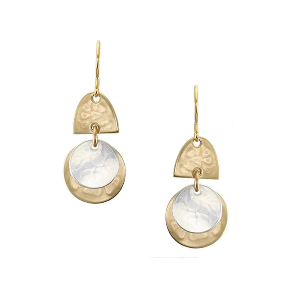 Marjorie Baer Petite Sculptural Cascading Disc Earrings