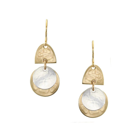 Marjorie Baer Petite Sculptural Cascading Disc Earrings