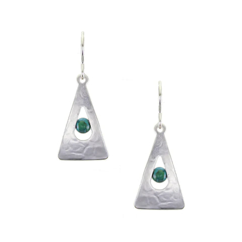 Marjorie Baer Petite Turquoise Open Triangle Earrings