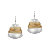 Marjorie Baer Radiant Contrast Wire Wrapped Silver Fan Earrings