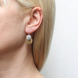 Marjorie Baer Silvery Moon Over Crescent Bay Earrings